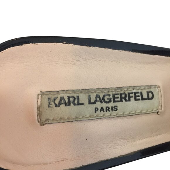 Karl Lagerfeld Paris Hettie Tan Suede Heel Mules Womens 8 Tassel - Picture 4 of 14